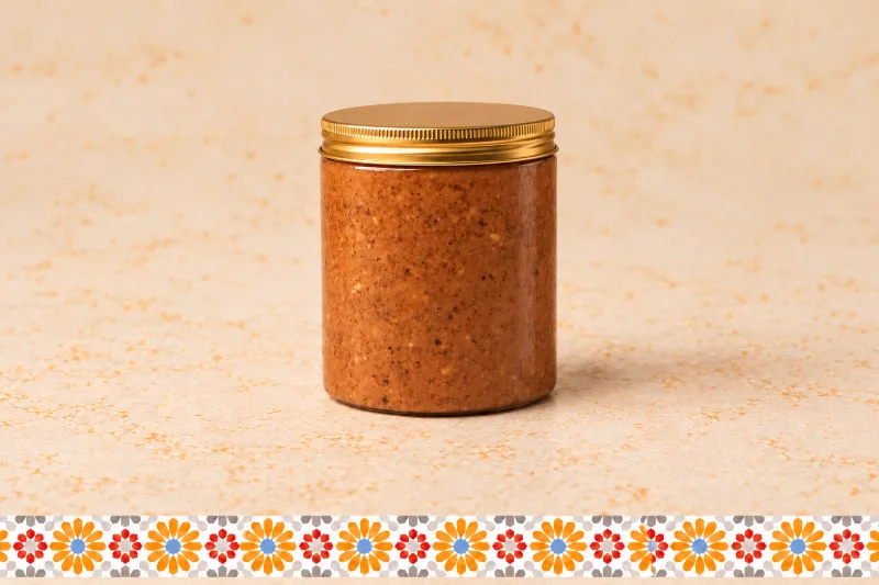 Premium Amlou Jar - Moroccan almond argan honey spread at AMLO Restaurant Doha Qatar