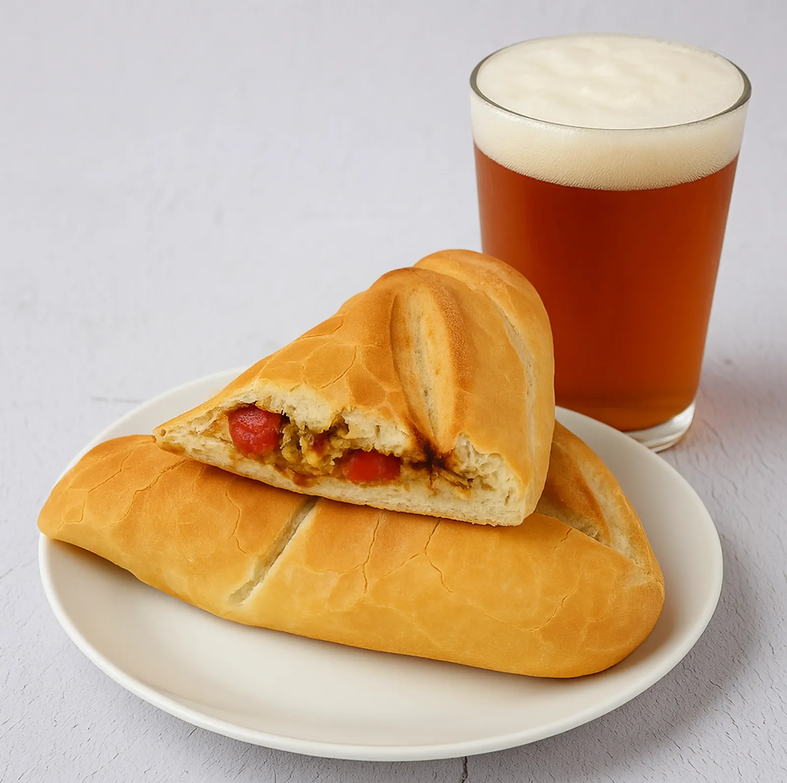 Moroccan Baguette Omelette - breakfast sandwich at AMLO Restaurant Doha
