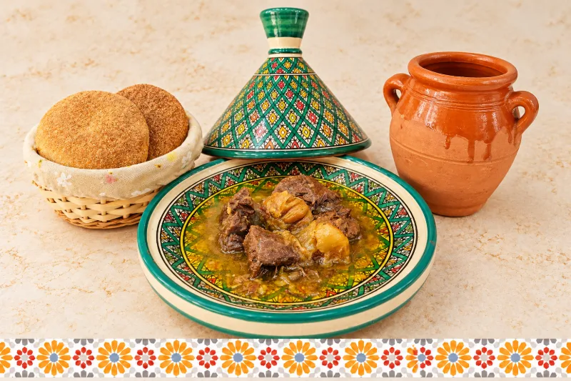 Beef Tangia Marrakchia - iconic Moroccan dish at AMLO Restaurant Doha Qatar