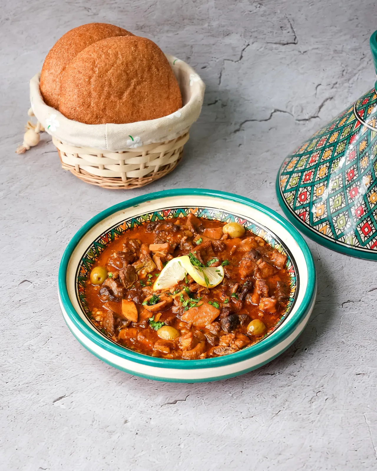 Beef Tripe Tkalia Casablanca style - Moroccan dish at AMLO Qatar