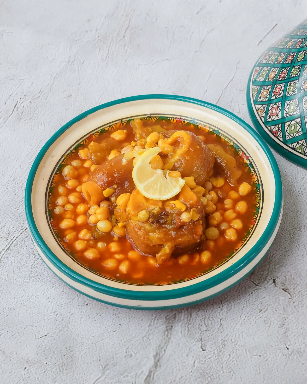 Beef Feet with Chickpeas - traditional Moroccan dish at AMLO Doha Qatar
