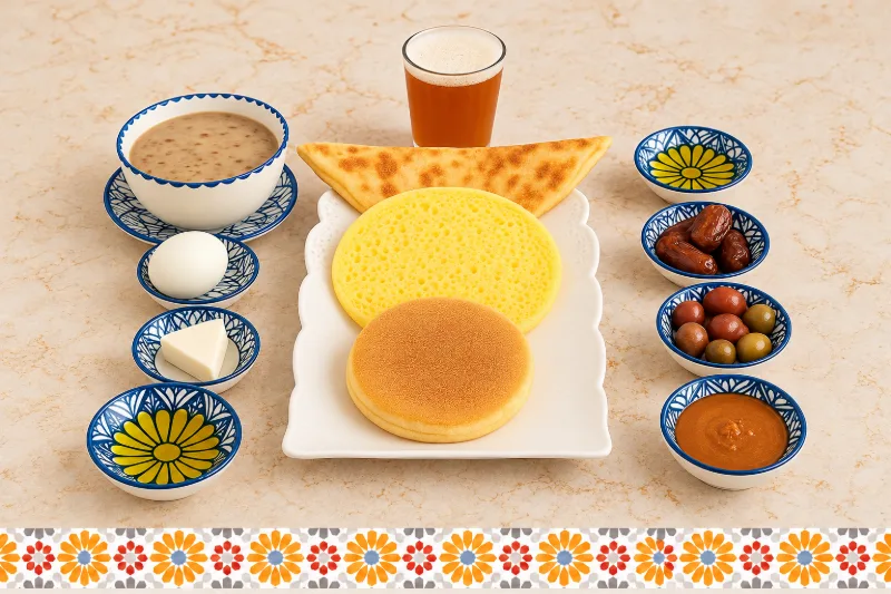 Moroccan Breakfast Baldi - traditional Moroccan breakfast at AMLO Doha Qatar