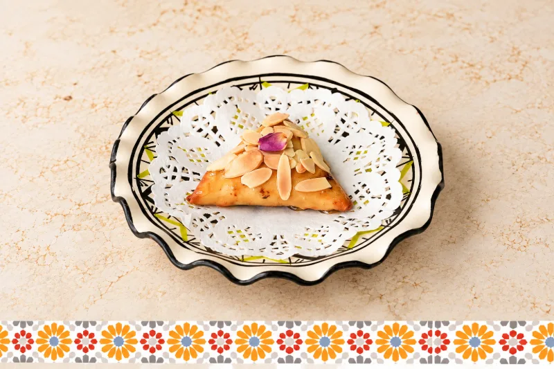 Briwat Chicken - crispy Moroccan pastry at AMLO Restaurant Qatar