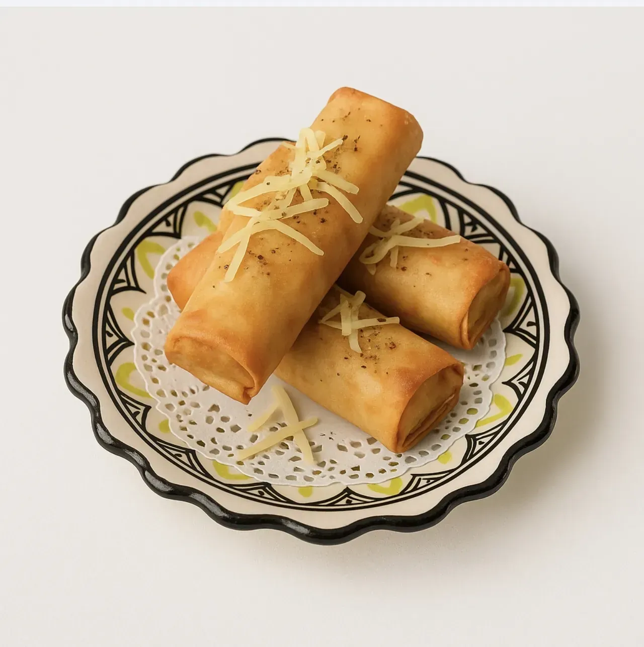 Nems Shrimp - crispy Moroccan rolls at AMLO Restaurant Doha Qatar