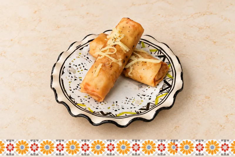Nems Shrimp - crispy Moroccan rolls at AMLO Restaurant Doha Qatar