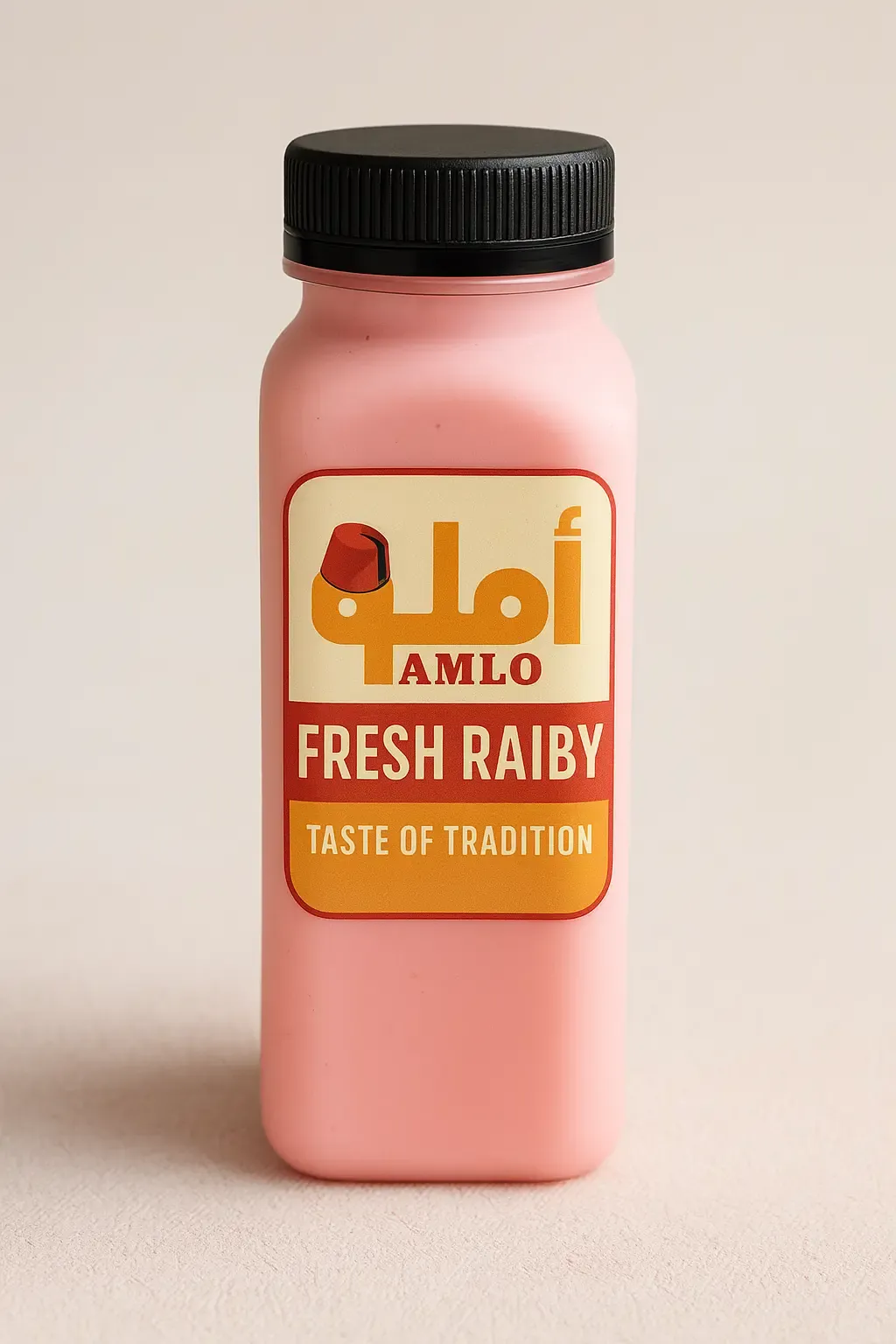Fresh Raiby Bottle - Moroccan fermented yogurt drink at AMLO Doha Qatar