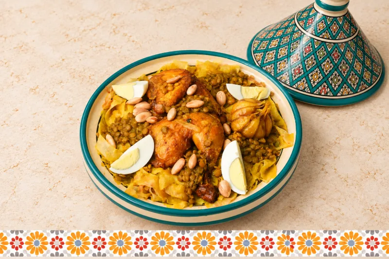 Rfissa - traditional Moroccan heritage dish at AMLO Restaurant Qatar